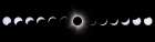 USA, Indiana, Carmel. Composite of total solar eclipse progression. Art Print